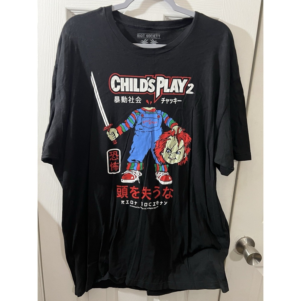 Childs Play 2 Riot Society T shirt XXL Cotton Short Sleeve Chucky Good Guys